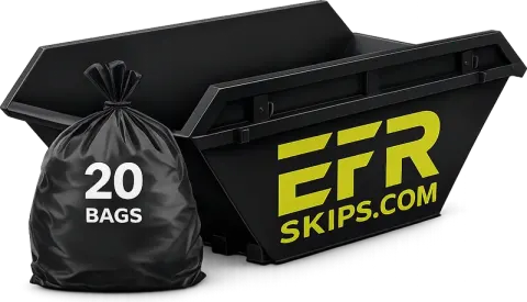 2 yard skip hire in West Yorkshire — holds roughly 20 bin bags