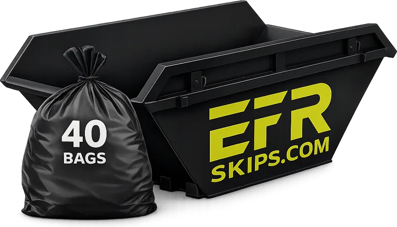 4 yard skip hire in West Yorkshire — holds roughly 40 bin bags